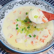 豆浆蟹柳蒸水蛋（经典家常粤菜）的做法-咸鲜味蒸菜