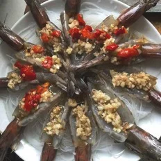 蒜蓉粉丝开背虾的做法-咸鲜味蒸菜谱