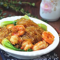 咖喱粉丝虾的做法-咸鲜味炒菜谱