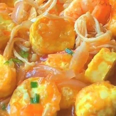 虾仁豆腐煲的做法-咸鲜味炖菜谱
