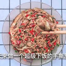 手撕茄子的做法-香辣味拌菜谱