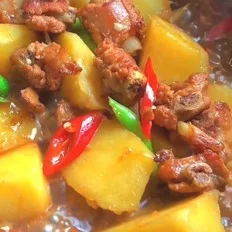 排骨炖土豆的做法-咸鲜味炖菜谱