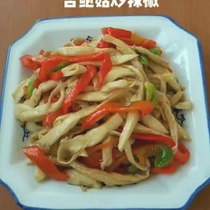 杏鲍菇炒辣椒的做法-家常味炒菜谱