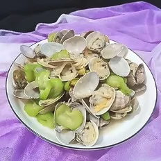 丝瓜炒花蛤的做法-咸鲜味炒菜谱