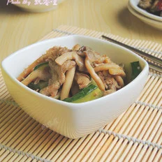 平菇炒肉片的做法-家常味炒菜谱