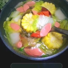 白菜玉米清脂养颜汤的做法-咸鲜味煮菜谱