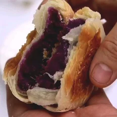 过年必备零食紫薯酥饼的做法-甜味煎菜谱
