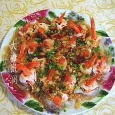蒜蓉粉丝蒸大虾的做法-咸鲜味蒸菜谱
