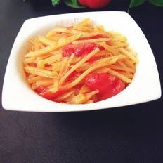 土豆丝西红柿的做法-家常味炒菜谱