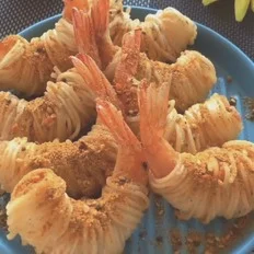 千丝万缕虾的做法-咸鲜味炸菜谱