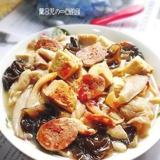 菇耳冻豆腐的做法-咸鲜味炖菜谱