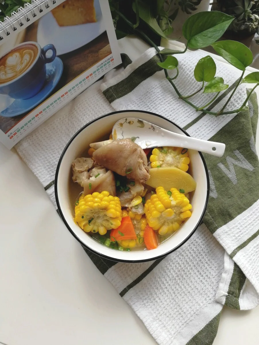 猪脚玉米汤的做法-咸鲜味炖菜谱