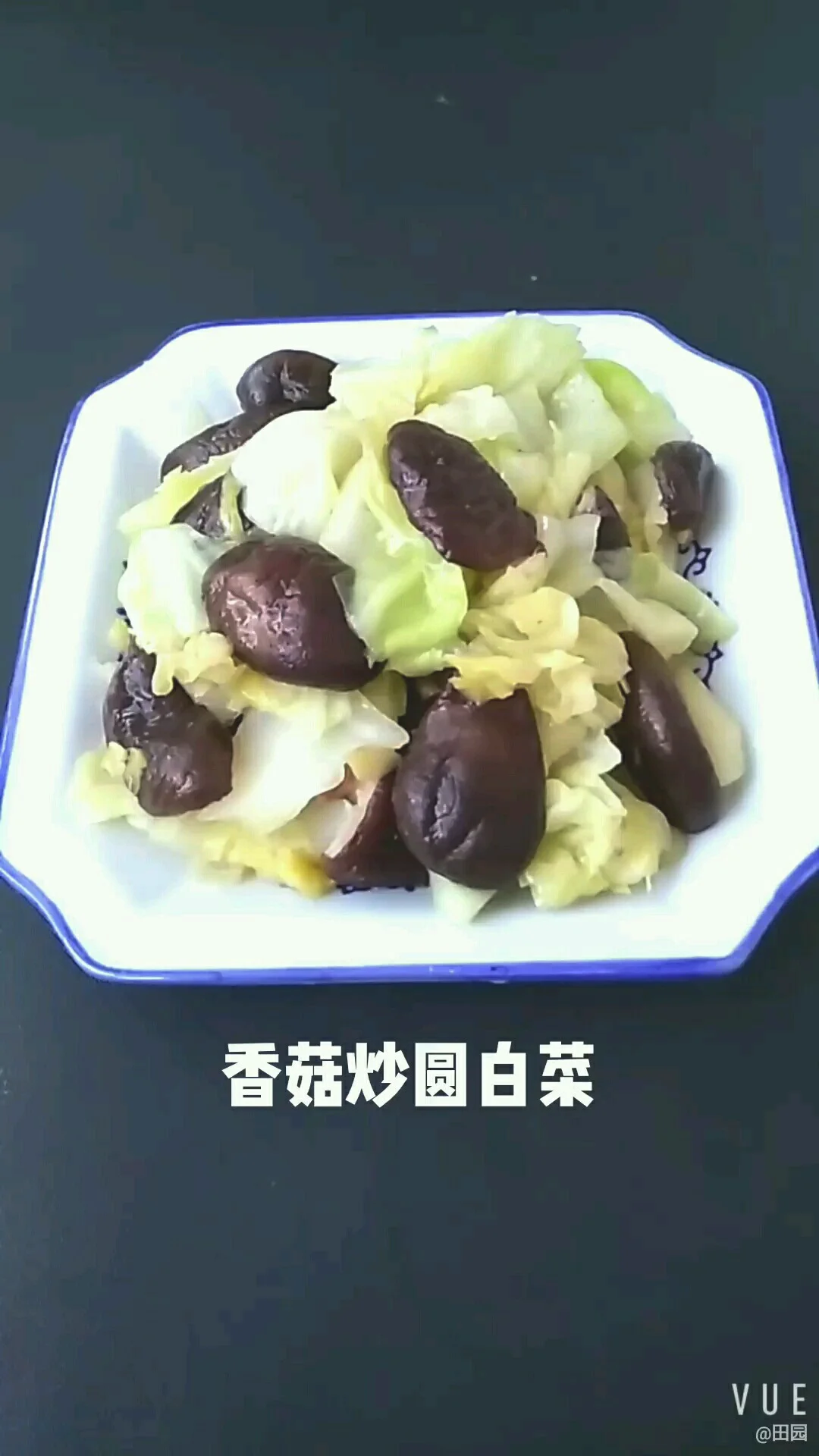 香菇炒圆白菜的做法-家常味炒菜谱