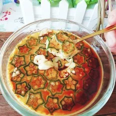 秋葵蒸蛋羹的做法-咸鲜味蒸菜谱
