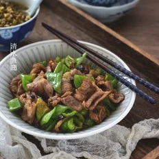 豆豉青椒炒肉片的作法-香辣味炒菜谱