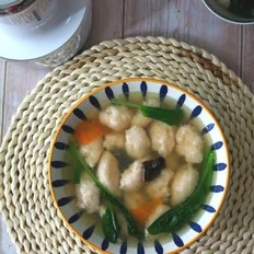 虾滑汤的做法-咸鲜味煮菜谱
