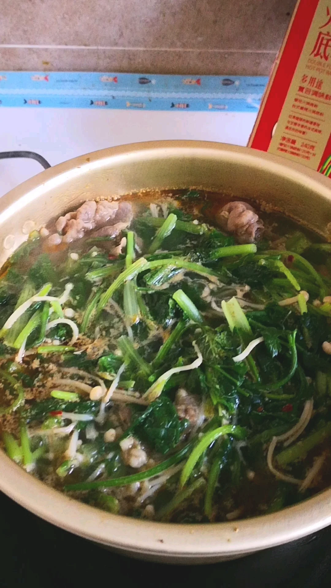 蔬菜火锅的做法-香辣味煮菜谱