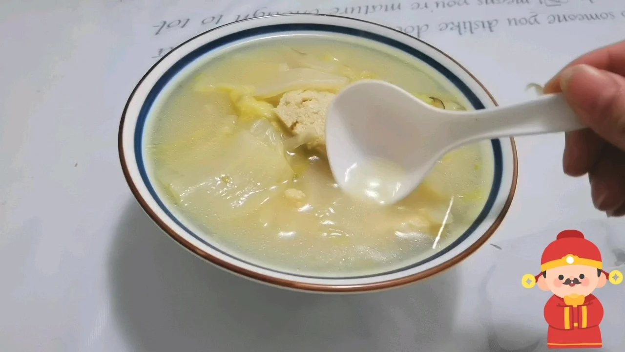 汤汁奶白的白菜炖冻豆腐的做法-家常味炖菜谱