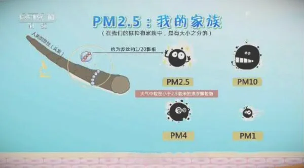 PM2.5颗粒的大小