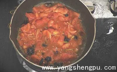 西红柿汤汆猪腰与猪肝